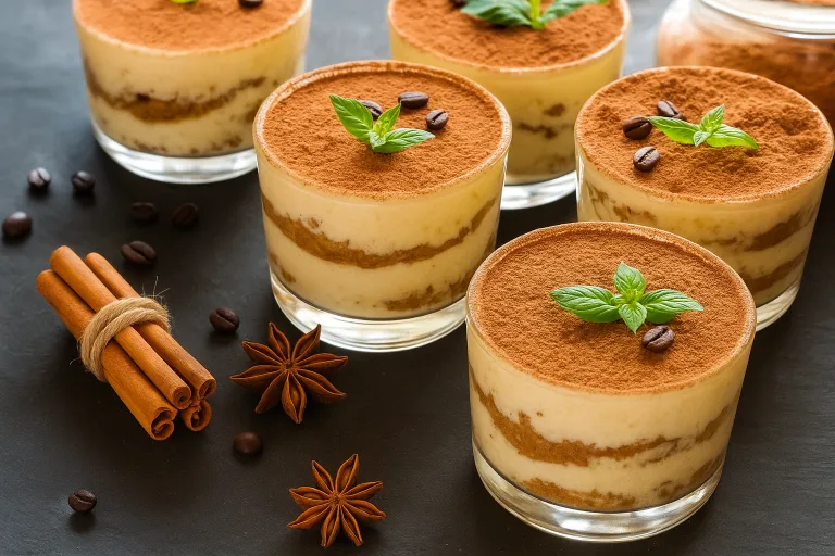 Tiramisú en vasos individuales